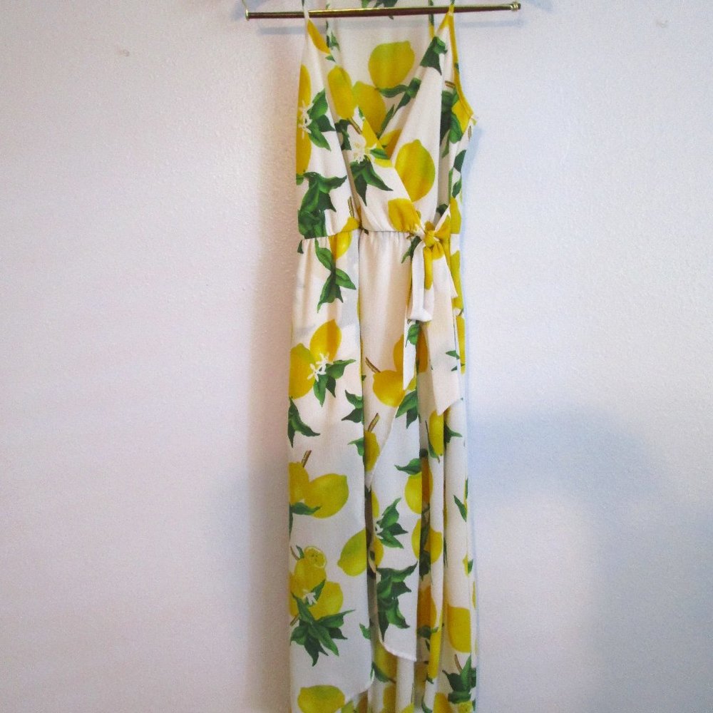 High Low V-Neck Sleeveless Spring Summer Mid/Maxi Dress | Size M |